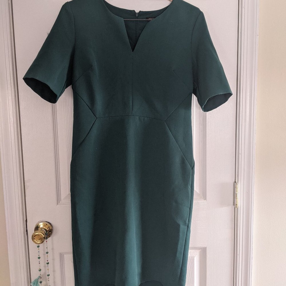 Banana Republic Emerald Green Sheath Dress